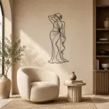 Evening Glamour Pose Metal Wall Art | Fashion Figure Wall Decor - lifestyle view 5