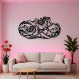 Infinite Horse Line Metal Wall Art | Equestrian Wall Decor