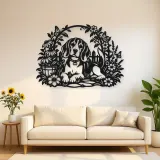 Beagle Garden Metal Wall Art | Pet Lover Silhouette Decor
