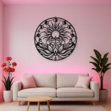 Solar Lotus Metal Wall Art | Botanical Metal Wall Decor