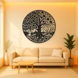 Maple Tree Seasons Metal Wall Art | Botanical Metal Wall Decor
