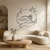 Seated Forward Fold Metal Wall Art | Yoga and Meditation Wall Decor - lifestyle view 3
