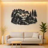 Fox beneath the Trees Metal Wall Art | Wildlife Silhouette Decor