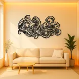 Octopus Flow Metal Wall Art | Coastal and Nautical Wall Decor
