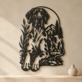 Great Dane Minimal Metal Wall Art | Pet Lover Silhouette Decor - lifestyle view 3