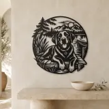 Labrador Lakeside Metal Wall Art | Pet Lover Silhouette Decor - lifestyle view 3