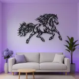 Running Stallion Metal Wall Art | Equestrian Wall Decor