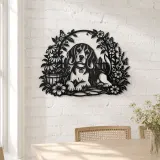 Beagle Garden Metal Wall Art | Pet Lover Silhouette Decor - lifestyle view 4