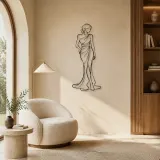 Draped Fabric Woman Metal Wall Art | Fashion Figure Wall Decor - lifestyle view 5