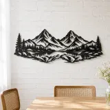 Twin Peaks Reflection Metal Wall Art | Modern Abstract Metal Decor - lifestyle view 4