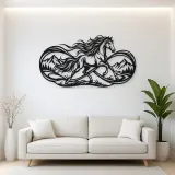 Infinite Horse Line Metal Wall Art | Equestrian Wall Decor