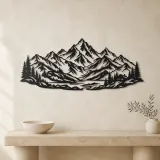 Alpine Crown Metal Wall Art | Nature Silhouette Decor - lifestyle view 3