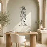 Evening Glamour Pose Metal Wall Art | Fashion Figure Wall Decor - lifestyle view 4