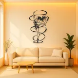 Ribbon Dancer Metal Wall Art | Movement Silhouette Decor