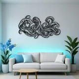 Octopus Flow Metal Wall Art | Coastal and Nautical Wall Decor
