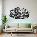 Horse Barn Horizon Metal Wall Art | Equestrian Wall Decor
