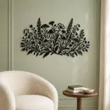 Wildflower Meadow Metal Wall Art | Botanical Metal Wall Decor - lifestyle view 2