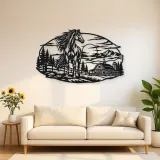 Horse Barn Horizon Metal Wall Art | Equestrian Wall Decor