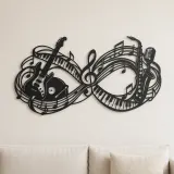 Décoration murale en métal Infinite Melody Loop | Décor mural pour salle de musique
