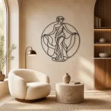 Classical Statue Muse Metal Wall Art | Classical Figure Wall Decor - lifestyle view 5