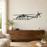 Silhouette en métal d'hélicoptère CH-53K King Stallion, décoration murale, cadeau d'anniversaire, silhouette d'avion
