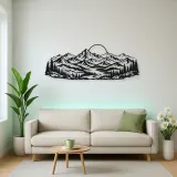 Endless Mountain Horizon Metal Wall Art | Nature Silhouette Decor