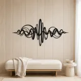 Continuous Sound Wave Metal Wall Art | Music Room Wall Decor - lifestyle view 5