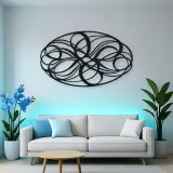 Woven Oval Network Metal Wall Art | Modern Abstract Metal Decor