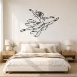 Ballet Grand Jete Metal Wall Art | Dance Silhouette Wall Decor - lifestyle view 2