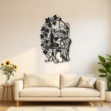 Wine Glass Vine Metal Wall Art | Botanical Metal Wall Decor