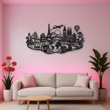 Passport Journey Symbol Metal Wall Art | Travel and City Wall Decor