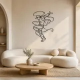 Street Dance Pose Metal Wall Art | Dance Silhouette Wall Decor - lifestyle view 3