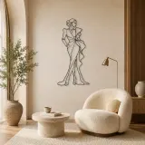 Couture Sleeve Model Metal Wall Art | Fashion Figure Wall Decor - lifestyle view 5