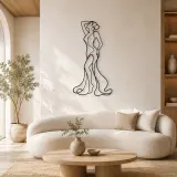 Décoration murale en métal "Arc Corporel Sculptural" | Figure féminine