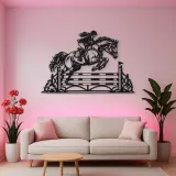 Show Jumping Moment Metal Wall Art | Equestrian Wall Decor