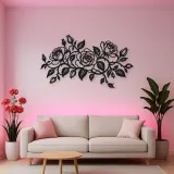 Rose Vine Embrace Metal Wall Art | Botanical Metal Wall Decor