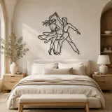 Salsa Couple Spin Metal Wall Art | Couple Dance Wall Decor - lifestyle view 2
