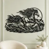 Horse Ocean Gallop Metal Wall Art | Equestrian Wall Decor - lifestyle view 2