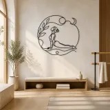 Arte Mural de Metal Upward Dog Flow | Decoración Mural de Yoga y Meditación