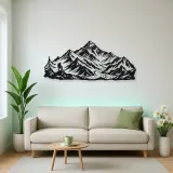 Minimal Everest Tribute Metal Wall Art | Nature Silhouette Decor