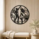 Dancing in Kitchen Metal Wall Art | Cozy Home Metal Decor - lifestyle view 5