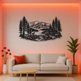 Endless Evergreen Horizon Metal Wall Art | Nature Silhouette Decor