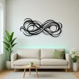 Interwoven Wave Ribbons Metal Wall Art | Modern Abstract Metal Decor