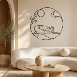 Child Pose Calm Metal Wall Art | Yoga and Meditation Wall Decor - lifestyle view 3