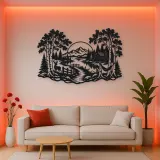 Birch Tree Path Metal Wall Art | Botanical Metal Wall Decor