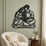 Reading Together Metal Wall Art | Cozy Home Metal Decor - lifestyle view 2