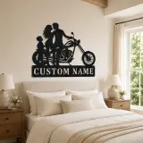 Personalized Chopper Family of Three Metal Wall Art - lifestyle view 2