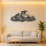 Dolphin Wave Dance Metal Wall Art | Coastal and Nautical Wall Decor