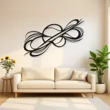 Dynamic Diagonal Flow Metal Wall Art | Modern Abstract Metal Decor