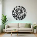 Solar Lotus Metal Wall Art | Botanical Metal Wall Decor